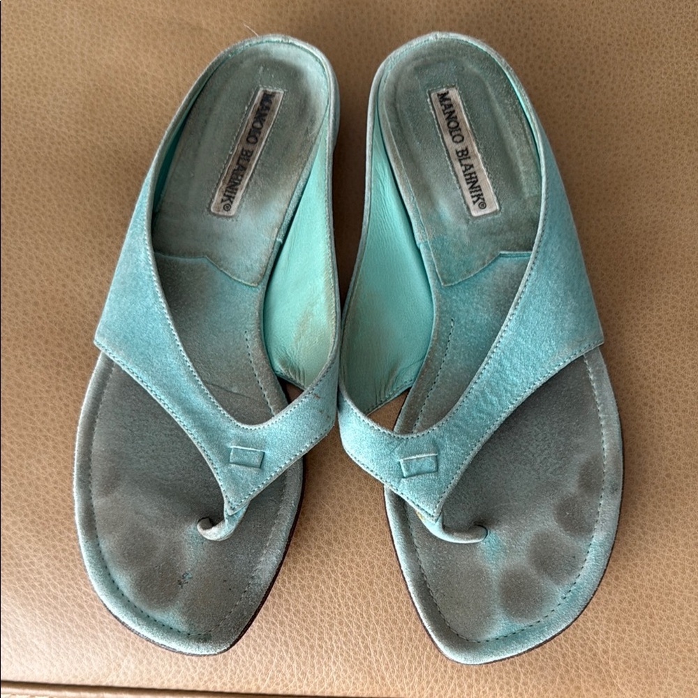 Manolo Blahnik Women's Blue Sandals size 37